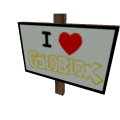 I Heart GoldBlox Sign